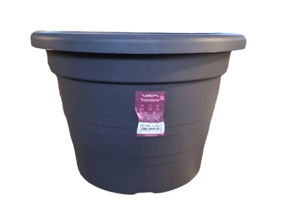 עציץ צילינדר בקוטר 045 אפור מפלסטיק