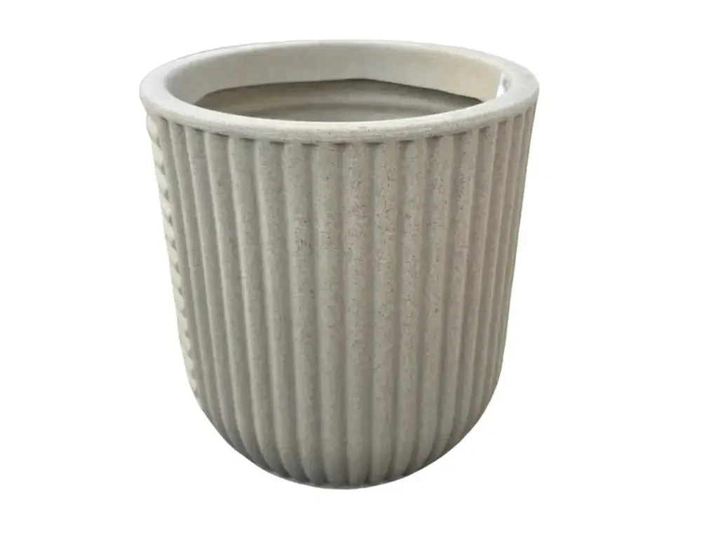 עציץ גלים ברזילאי קרם עם תחתית מובנית