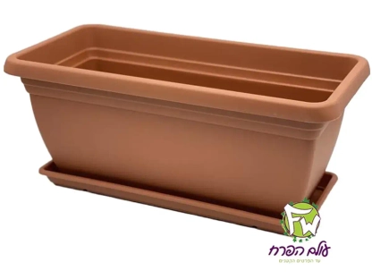 אדנית פלסטיק צבע טרקוטה ונציה באורך 40 ס"מ