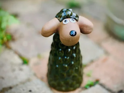 פסלון קרמיקה כבשה ב3 צבעים