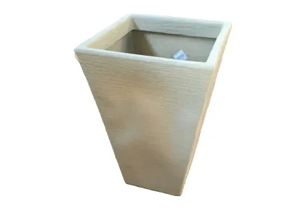 עציץ פלסטיק ברזילאי קונוס רבוע  אבן