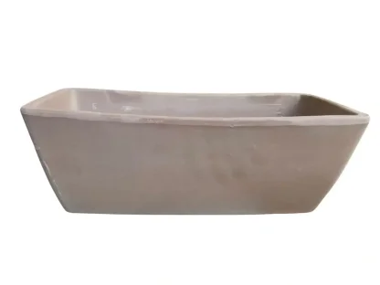 אדנית טרקוטה אפור-מוקה חלקה 042