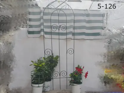 סולם טיפוס מעוצב לצמחים 5-126 מברזל