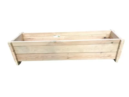 אדניות עץ מלבניות מעץ מחוסם לגינה ולמרפסת