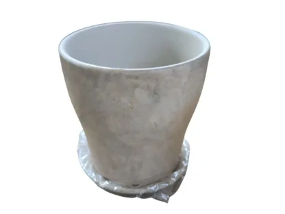 עציץ איכותי מאוד מוקה בהיר 12 ס"מ