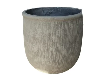 עציץ בטון קל מפוספס – בקוטר 23–43 ס"מ