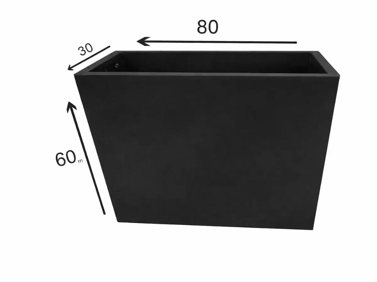 אדנית פיבר 80 אורך 30 רוחב וגובה 60  סמ