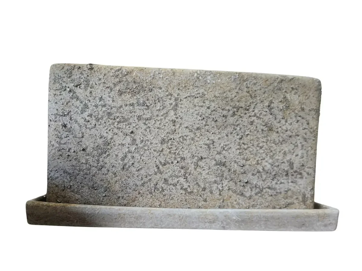 אדנית קרמיקה חום מחוספס באורך 20/25 ס"מ