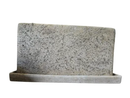 אדנית קרמיקה חום מחוספס באורך 20/25 ס"מ