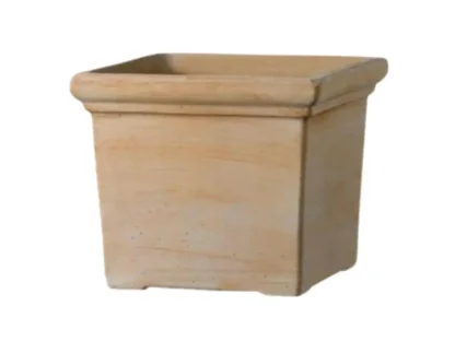 עציץ טרקוטה מרובע קטן בגוון טבעי – מבצע טרקוטה בטירוף