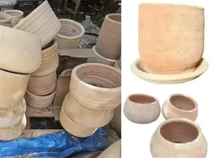 כד חרס קטן מסוגים שונים