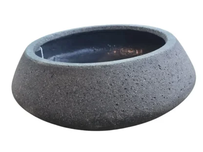 קערת פיבר אפור־שחור רחבה בקוטר 55 ס"מ