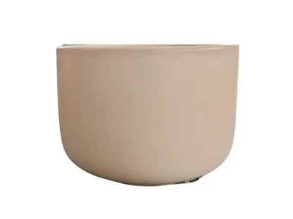 עציץ קערת קרמיקה – צבע לבן מט