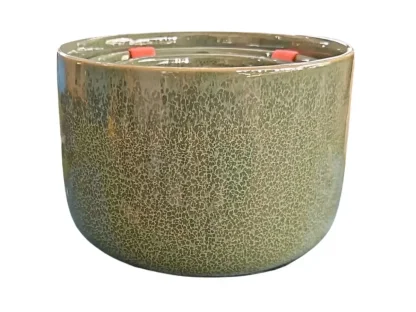 עציץ קערת קרמיקה – צבע פיסטוק (ירוק-פיסטוק)