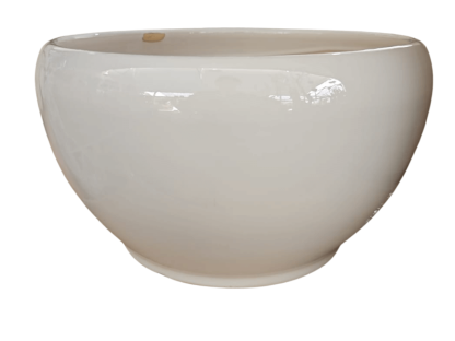 קערת קרמיקה בגוון קרם מבריק חלק ונעים