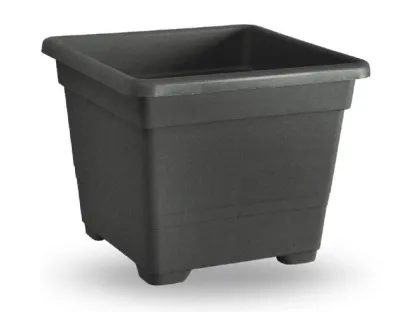 עציץ מרובע 018 אפור כהה