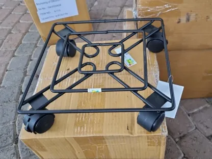 מעמד לעציצים כבדים על גלגלים עגול קוטר 25 ס"מ עד 44 ס"מ