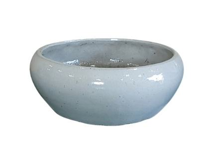 קערת גלזורה קרם כבדה בעומק 10 עד 22 ס"מ ובקוטר 15 עד 55 ס"מ לשתילה לבונסאי ולסוקולנטים