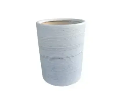 צילינדר קרמיקה גבוה בגוון בהיר לשתילה