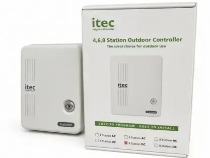 מחשב השקיה I-TEC DC מופעל בסוללות ל־4–8 תחנות