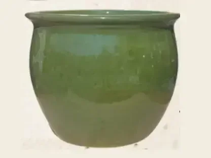 עציץ גלזורה עגול זית שפה בולטת