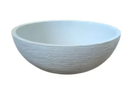 קערה בקוטר 55 ס"מ מפלסטיק מחוספס צבע חול