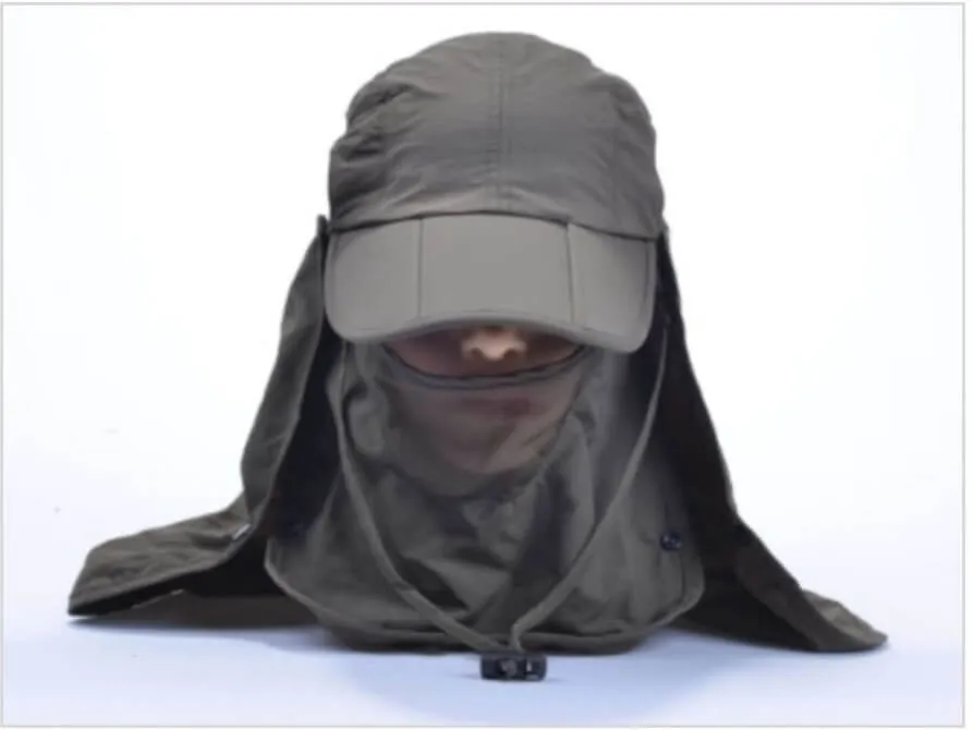 כובע UPF תאילנדי מקצועי אפור כהה זית