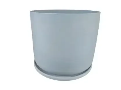 עציצי קרמיקה 15 ס"מ עם תחתית בשני צבעים