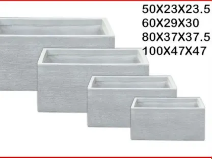 VLT982 אדניות פיבר לבן פסים