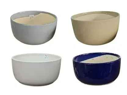 עציץ קערה רחבה קרמיקה 4 צבעים 3 גדלים