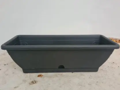 אדנית פלסטיק אפורה ונציה באורך 50 ס"מ