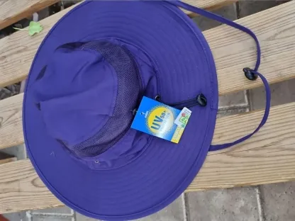 כובע UPF רחב שוליים סגול