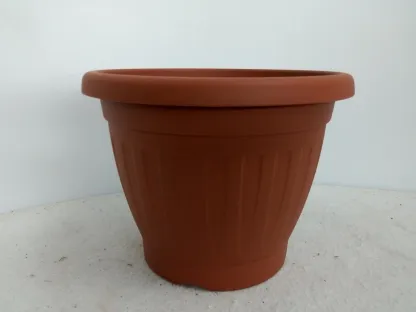 עציץ פסים 26 טרקוטה