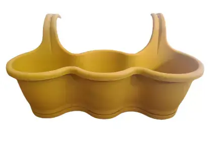 עציץ וו שלישיה + תחתית למעקה