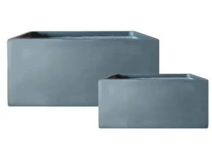 אדנית VLT898 באורך מטר וברוחב וגובה של חצי מטר בצבע אפור חלק לשתילה