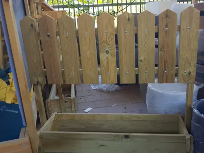 אדנית עץ גדר פסגות 60