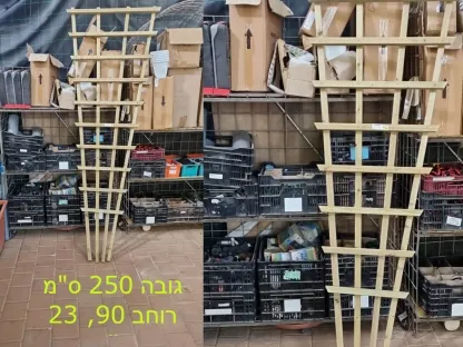סולם הדליה קוני מעץ למטפסים 250 ס"מ גובה