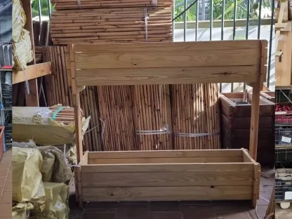 אדנית עץ קומותיים ל100 ס"מ