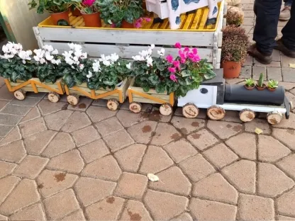 רכבת רקפות 3 קרונות וקטר קומפלט