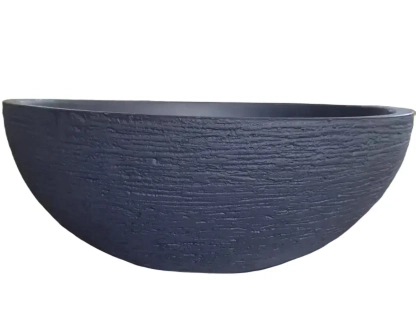 קערה אפורה 55 ס"מ קוטר מפלסטיק מחוספס