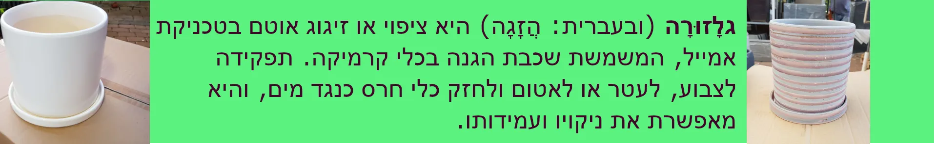 גלזורה הגדרה מילולית