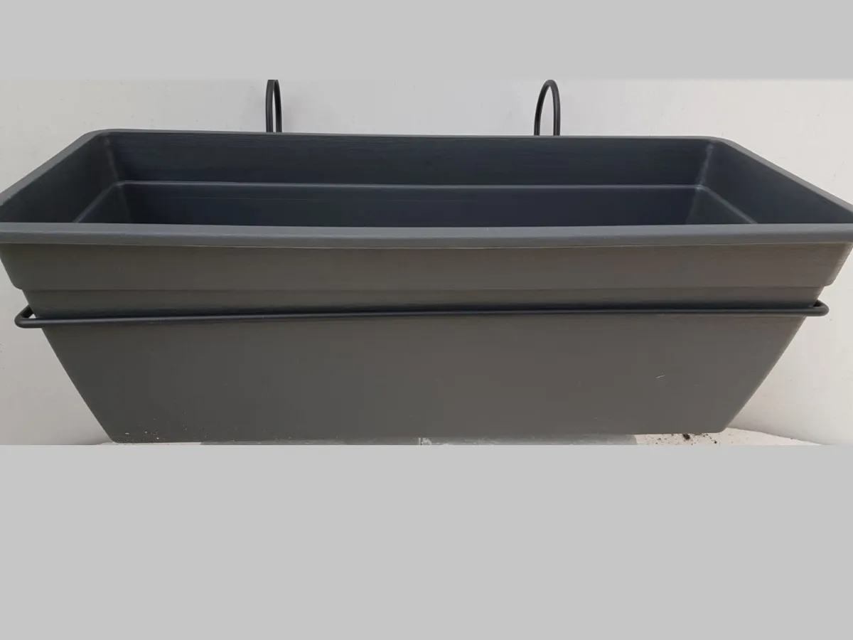 אדנית הידרו 050 אפור כהה לתליה