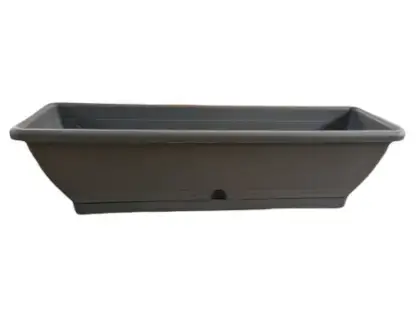 אדנית פלסטיק אפורה ונציה באורך 60 ס"מ