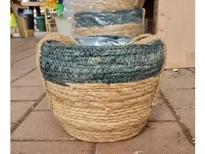 עציץ חבלים ירוק או סגול בקוטר 025, 030 או 33 ס"מ