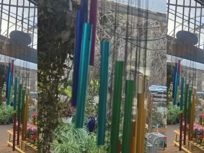 מובייל מתכת צבעוני תלוי, באורך 73 ס"מ