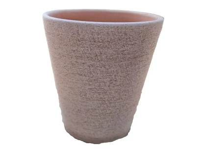 עציץ טרקוטה יוקרתית בקוטר עליון 31 ס"מ בצבע אפרסק