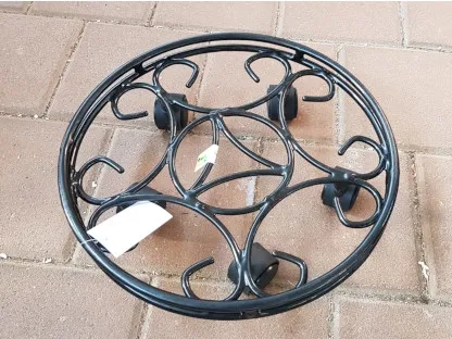 מעמד לעציצים כבדים נייד עגול