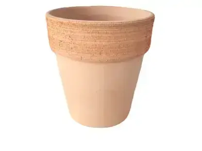 עציץ טרקוטה בקוטר 27 ו-31 ס"מ צר עם קנט יחסית גבוה