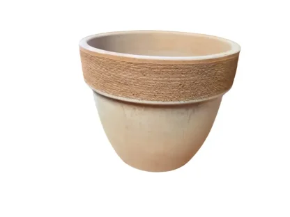 עציץ פירלו טרקוטה מוברש