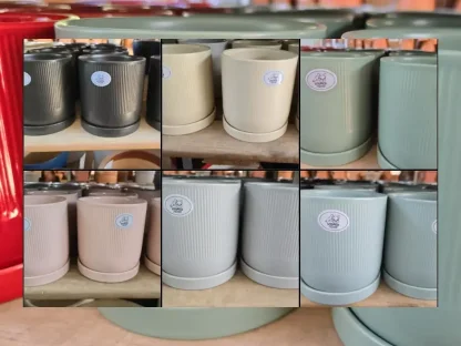 עציץ פסים אוטופיק שלל צבעים